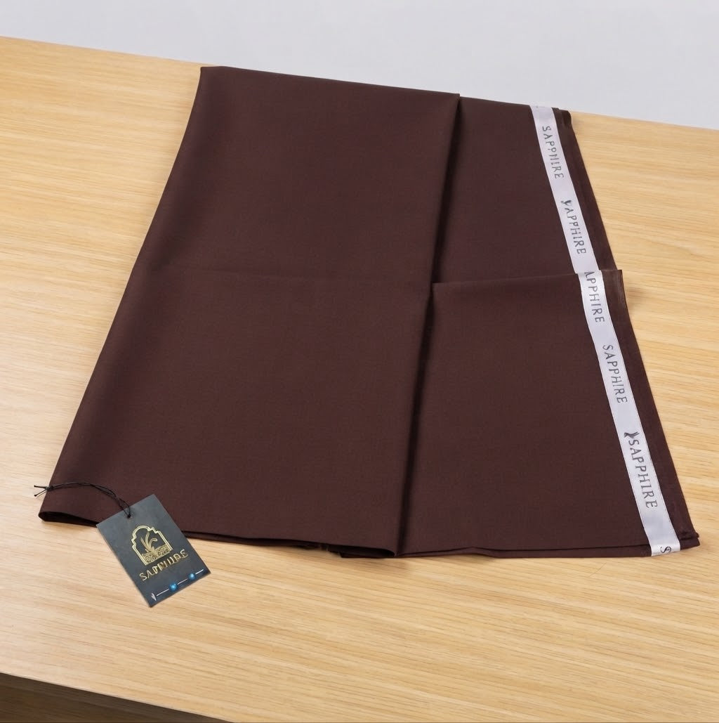 Sapphire Men's Unstitched Brown Shalwar Kameez