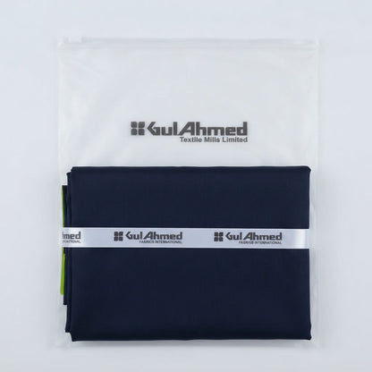 Gul Ahmed Men's Unstitched Navy Blue Shalwar Kameez Fabric - Affordable Range