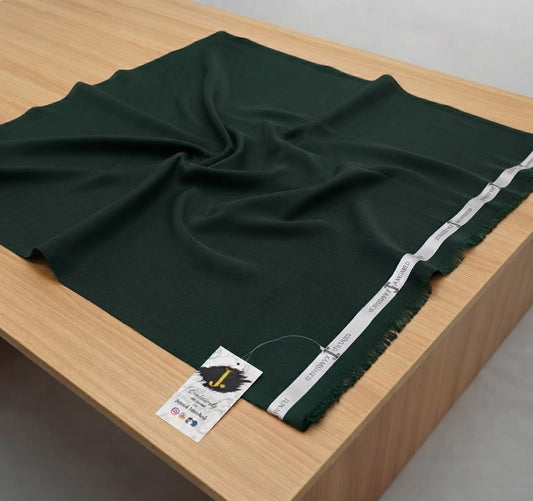 J. Junaid Jamshed Men's Unstitched Dark Green Shalwar Kameez