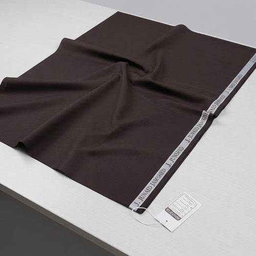 J. Junaid Jamshed Men's Premium Wash & Wear Fabric - Dark Brown