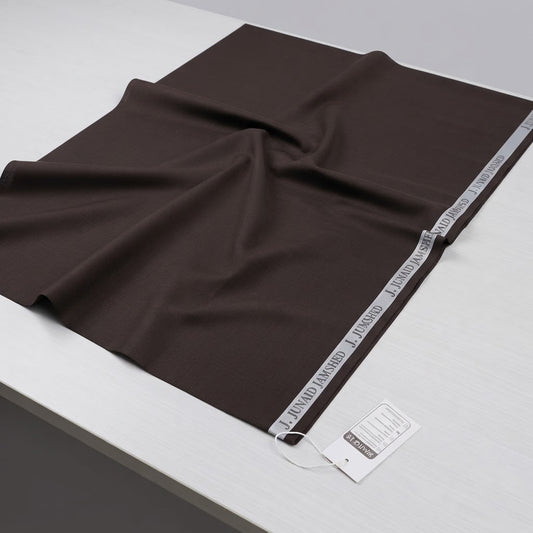 J. Junaid Jamshed Men's Premium Wash & Wear Fabric - Dark Brown