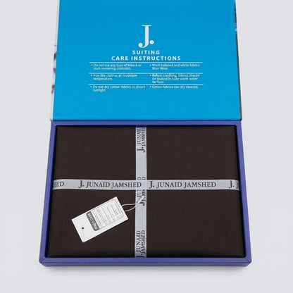 J. Junaid Jamshed Men's Premium Wash & Wear Fabric - Dark Brown